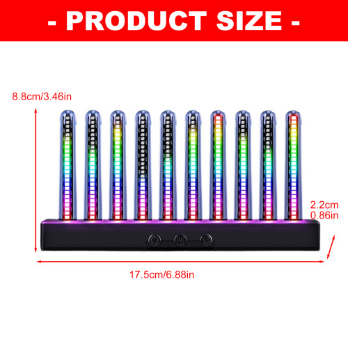 Dynamic USB Sound Reactive LED Light Bar for PC Setups and Car 2
