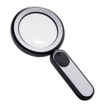 Lighted Magnifying Glass 8X Handheld LED Magnifier with Adjustable Illumination for Reading and Inspection