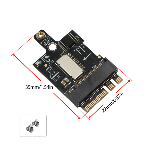 Ruimtebesparende M.2 A E-sleutel voor M.2 NVME-adapter met 2