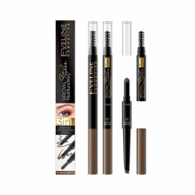 Crayon à sourcils - N2 - Marron - Multifonction 3 en 1 - Embout crayon et éponge - Peigne inclus