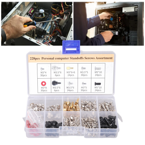 228/280/360Pcs Computer Assemble Fan Hand Screw Bolt-360pcs 2