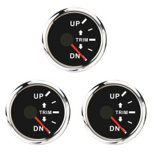 3X Indicatore di Assetto Marino Digitale da 52 mm Indicatore di Assetto del Segnale di Bilanciamento Universale Retroilluminazione Rossa con Allarme