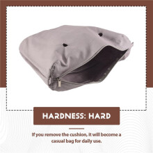 Waterproof Solid Canvas Insert Inner Lining Insert Zipper Pocket for Obag O Bag Handbag Bag Light Gray