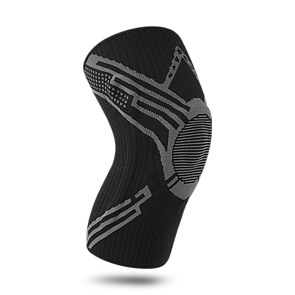 NoSlip Compression Knee Brace with Patella Gel Pad and 3D Support for Running, Sports, Workout