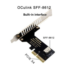 PCIe 4.0 X4 to SFF-8611 & SFF-8612 Adapter Converter PCIE X4 to Oculink Riser Card SFF-8611&8612 to U.2 SSD