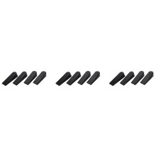 12 Pack Door Stop Wedges, Rubber Non-Scratching Door Stoppers for Home and Office (Black)
