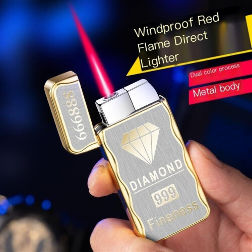 Windproof Jet Lighter Butane Torch with Adjustable Flame and Durable Metal Shell for Outdoor Use 1