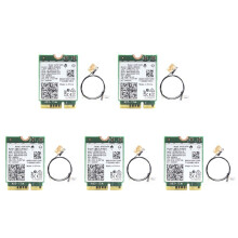 5X AX201 AX201NGW Carte WiFi avec 2XAntenne M.2 CNVio2 2.4 Ghz/5Ghz WiFi 6 3000Mbps 5.1 Adaptateur WiFi pour Win10
