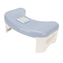 Foldable UShaped Toilet Step Stool with Ergonomic Design and Non Slip Feet for Bathroom (Blue)