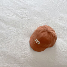 (Brown)Baby Embroidered Cotton Cap With Short Brim And Sunshade For Infants Toddlers