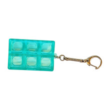 Fingertips Decompression Toy 6 Key Keychain Mobile-ice blue