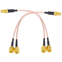 Cavo Coassiale per Antenna WiFi SMA Femmina un Y-Type 2XSMA Maschio Dritto Splitter Combiner Extension Cavo un Treccia RG316