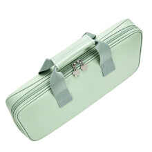 Pochette pour clavier en cuir PU avec rembourrage épais et-Vert