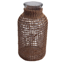 Straw Glass Flower Vase Japanese Flower Pot in the Nordic Contracted Flower Basket to Water Plants -L