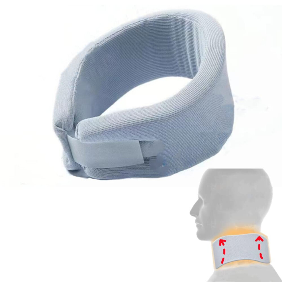 Memory Foam Neck Brace Cervical Collar for Pain Relief, Ergonomic Support with Adjustable Velcro Fit