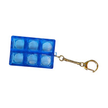 Jouet de décompression du bout des doigts, 6-bleu transparent