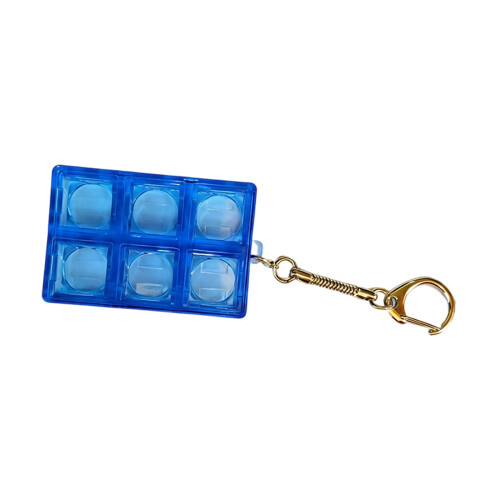 Jouet de décompression du bout des doigts, 6-bleu transparent