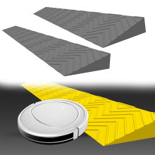 Rubber Threshold Ramp for Wheelchairs and Walkers, Non Slip Cuttable Doorway Ramp for Home Accessibility, Gray 100x10x3.5CM