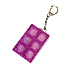 Porte-clés en cristal, jouets pour clavier,-violettransparent