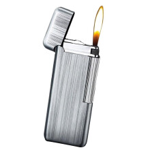 Vintage Butane Flip Lighter, Durable Metal Refillable Lighter with Wheel Ignition and Gift Design