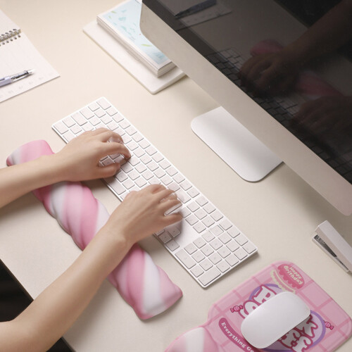 Repose-poignet en Silicone souple pour clavier avec-Violet 2