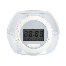 Color Changing Clock, Digital Alarm Clock with 7 Colors, Natural Sounds Clock for Boys and Girls, Bedside Night Light Clock with Countdown Setting