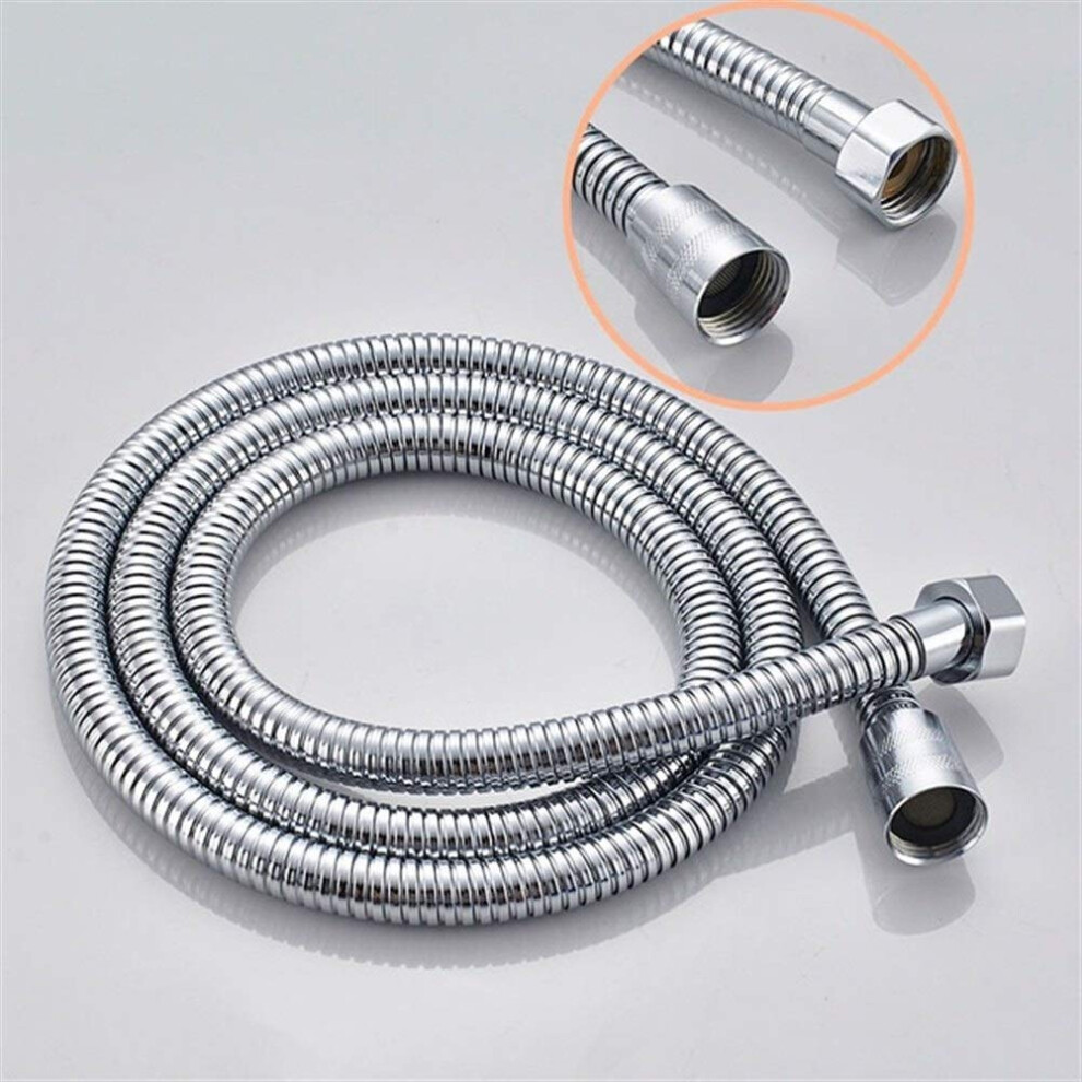 Chrome Shower Hose 1.5M Stainless Steel Flexible Replacement Hose With Polished Finish For Bathroom 9771547021766