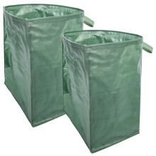 2 Pack 53 Gallon Reusable Yard Waste Bags Heavy Duty Garden Leaf Bag with Foldable SpaceSaving Design and Reinforced Handles