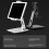 Ergonomic Desktop Tablets Phone Clamp Holder With-Silver 5