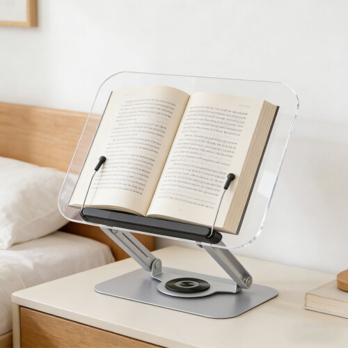 Modern Acrylic Book Holder possesses Flexible Page clamps For-1 1