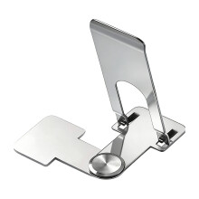 Premium Metal Phone Stand Offers Adjustment 360 Viewing-Silver