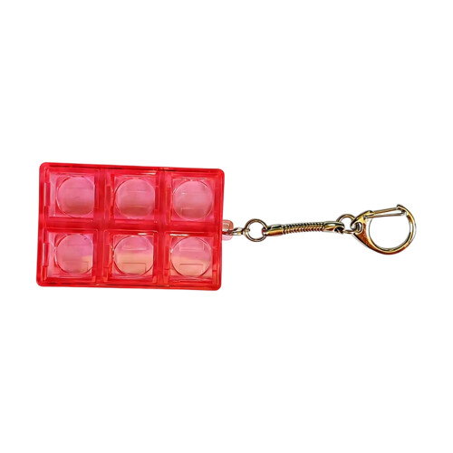6 Key Transparency Keyboards Toy for Stress-red  transparent