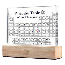 Periodensystem mit echten Elementen, Tabelle der Elemente, Periodensystem-Display aus Acryl mit 83 realen Elementen