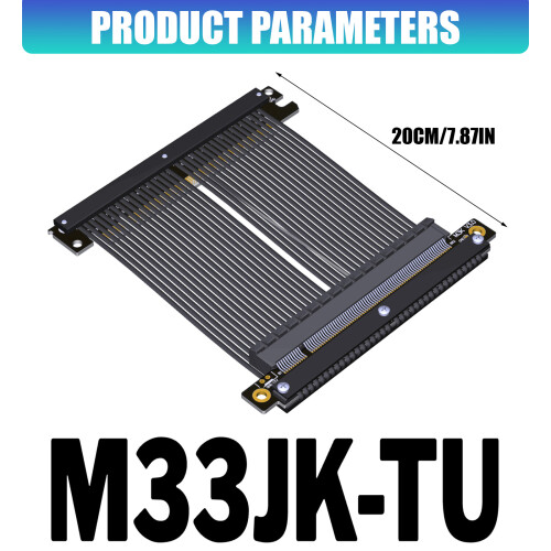 20CM PCIe4.0 X16 Graphics Card Extension Cable For RTX4090 2