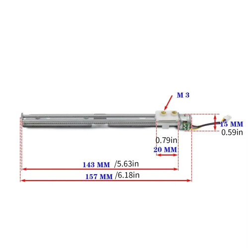 Étape MicroSlide de moteur pas à pas haute résolution de 15 mm 2