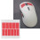 Silicone Mouse Side Stickers Sweat Resistant Grip Pad For-Red 3