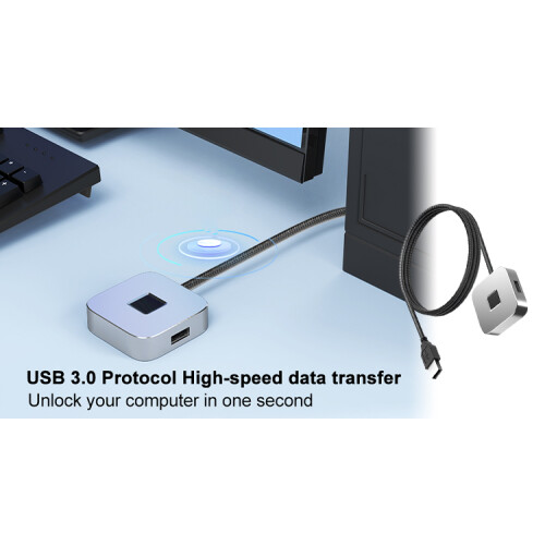 Portable USB Fingerprints Unlocks Device For Laptop And-Black 1