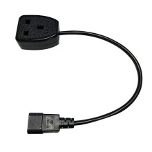 IEC320 C14 Naar UK BS1363A Outlet Socket, IEC C14 Stekker Naar UK 3Pin Female Socket Power Adapter Kabel voor PDU UPS (1,8 M)