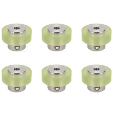 6X Rotella di Misurazione Della Ruota 'Encoder Industriale nel Poliuretano di Alluminio da 100 mm per La Misurazione 'Encoder Rotativo