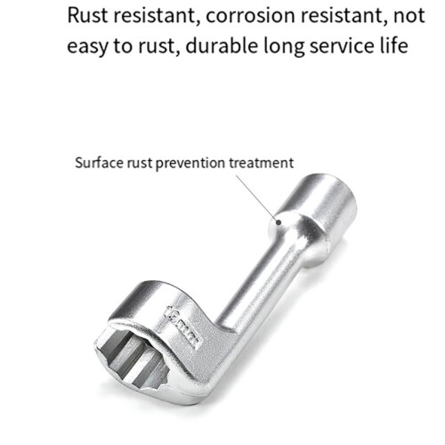 L-Shaped Open Hexagonal Slotted Oxygen Sensor Wrench, Fuel Pipe Socket Wrench Automobile Oil Pipe Socket Wrench 2
