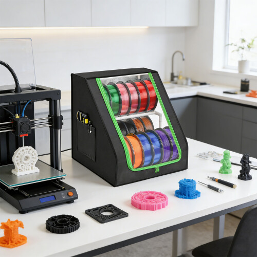 3D Printing Material Storage Case Holds 21 Rolls Two Level Solid 1