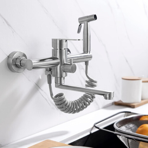 Mitigeur de kitchen robinet wall mit Dusche, mit Pistole, vier de kitchen, robinet und acier inoxydable 1