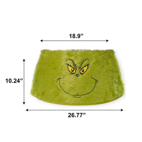 Weihnachtsbaumrock Grüne Plüschmonster-Dekoration 1