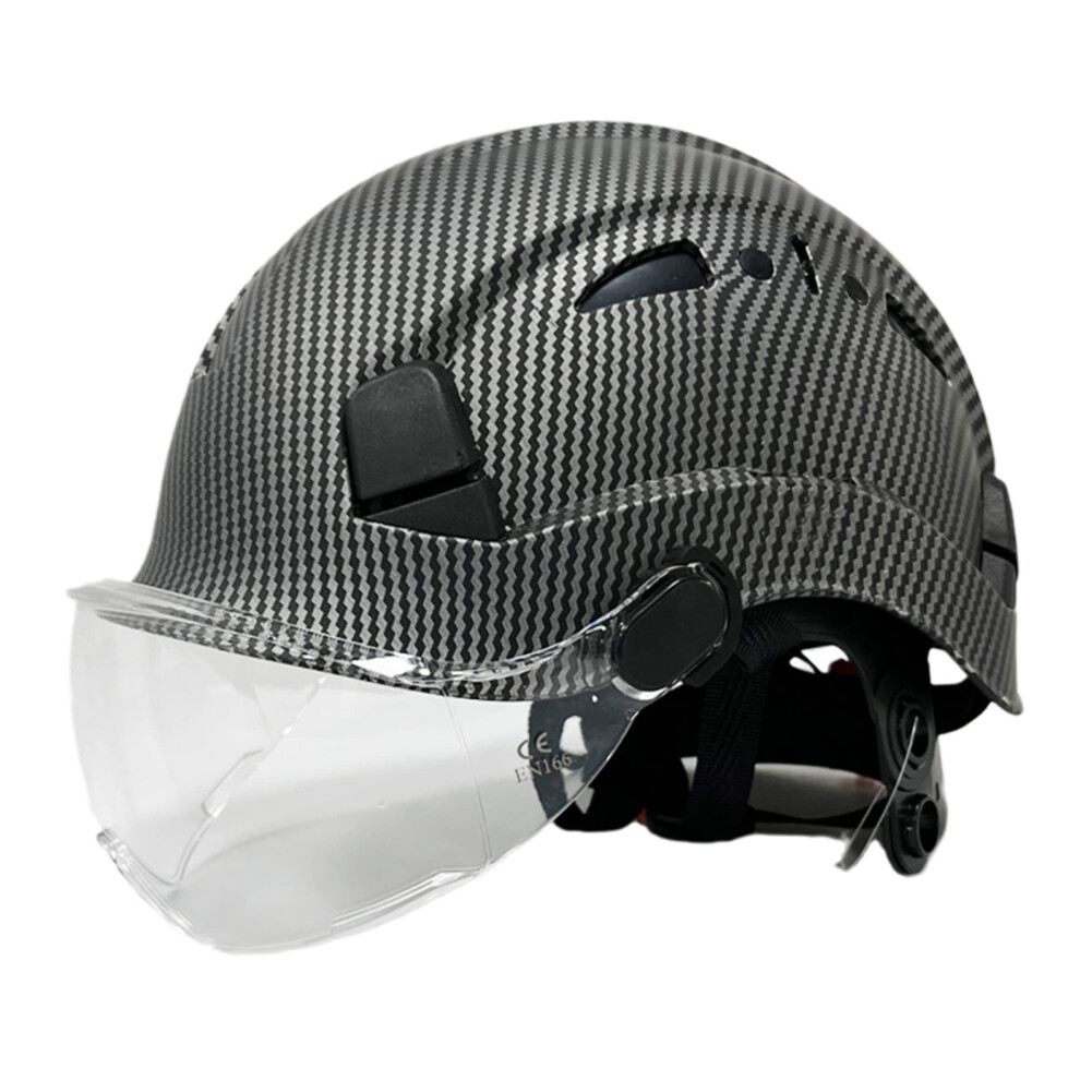 Safety Helmet With Goggles, ImpactâResistant Hard Hat For Construction Work, Vented Adjustable Fit 9351714647304
