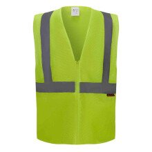 Visibility Safety Vest ANSI Class 2 Neon Green Reflective Work Vest with Zipper and Pockets