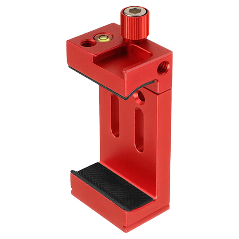 Phone Tripod Mount Adapter With Secure Aluminum Grip, Universal Smartphone Clamp For Vlogging Red 9351714647373