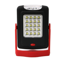 Super Bright Rechargeable LED Work Light with Magnetic Mount and Foldable Hook Stand, Red