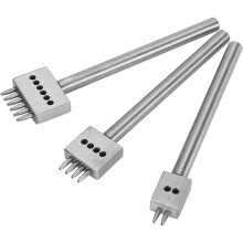 3 Stuks Lederen Vork Punch Tool Set 2/4/6 Vork Ambachtelijke Stiksels Naaien Vetersluiting Perforator Tool Lederen Gereedschap