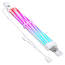 Soft PC Neons Extension Cable 12+4Pin Male To Female With-White