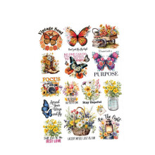 Grote vlinder wrijf op stickers esthetische scrapbooking-15